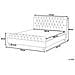 Letto Matrimoniale In Velluto Verde Stile Chesterfield 160x200cm Avallon - Foto miniatura 5