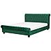 Letto Matrimoniale In Velluto Verde Stile Chesterfield 160x200cm Avallon - Foto miniatura 1