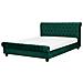 Letto Matrimoniale In Velluto Verde Stile Chesterfield 160x200cm Avallon - Foto miniatura 10