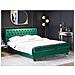 Letto Matrimoniale In Velluto Verde Stile Chesterfield 160x200cm Avallon - Foto miniatura 20