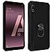 Cover Galaxy A10 Bi-materia Rigida Morbida Anello Magnetico Stand Nero - Foto miniatura 1