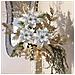 Fiori Di Natale Artificiali In Argento Confezione Da 5 Decorazioni Natalizie - Foto miniatura 3