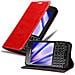 Custodia Compatibile Con Blackberry Q10 In Rosso Mela - Coperchio Protettiva Con Chiusura Magnetica, Funzione Stand E Tasca Per Le Carte - Foto miniatura 1