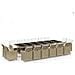 Set Da Pranzo Per Giardino 17pz Con Cuscini In Polyrattan Beige - Foto miniatura 1