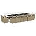Set Da Pranzo Per Giardino 17pz Con Cuscini In Polyrattan Beige - Foto miniatura 6