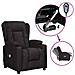 Poltrona Massaggiante Elettrica Nera in Similpelle - Foto miniatura 1