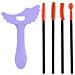 Pennelli Per Ciglia In Silicone Confezione Da 4, 1 Stencil Per Eyeliner - Foto miniatura 1