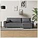 Cosy Divano Letto Angolare 4 Posti In Velluto A Coste Grigio - Foto miniatura 11