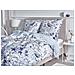 Set Copripiumino In Cotone Satinato 155 X 220 Cm Bianco E Blu Ballard - Foto miniatura 2