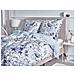 Set Copripiumino In Cotone Satinato 155 X 220 Cm Bianco E Blu Ballard - Foto miniatura 8