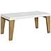 Tavolo Allungabile 90x180/284 Cm Naxy Mix Piano Bianco Frassino - Gambe Noce - Bianco Frassino /quercia Natura - Foto miniatura 5
