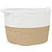 Cesto Per Biancheria Beige E Bianco 60x36 Cm In Cotone - Foto miniatura 1
