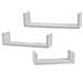 Trade Shop - Set 3 Mensole Parete In Legno Color Bianco Moderne Design Bordi Scaffale 621710 - Foto miniatura 1