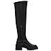 Overknee Boot Stivali Sintetico E Tessile Scarpe Donna Nero Eu 38, 1-25621-43 001 - Foto miniatura 3