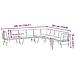 Set Panche Giardino Cuscini 4pz Nere Acciaio Verniciato Polvere - Foto miniatura 2