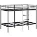 Letto a Castello senza Materasso Nero 107x203 cm in Acciaio - Foto miniatura 1