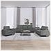 Set Di Divani 3 Pz Grigio Scuro In Tessuto - Foto miniatura 1