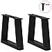 Gambe Per Tavolo Da Pranzo A V 2 Pz Nero 40x(30-31,3)cm Acciaio - Foto miniatura 3