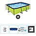 Piscina Fuori Terra - Rettangolo - 220x150x65 Cm - Groen - Include Accessori Coordinati Cb3 - Foto miniatura 1