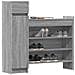 Lusso Casadino -  Scarpiera Grigio Sonoma 100,5x28x100 Cm In Legno Multistrato - Foto miniatura 3