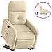 Poltrona Alzapersona Reclinabile Elettrica Crema In Tessuto - Foto miniatura 1