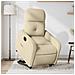 Poltrona Alzapersona Reclinabile Elettrica Crema In Tessuto - Foto miniatura 8