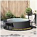 Bordo per Vasca da Spa con Portaoggetti&Gradino Polyrattan Nero - Foto miniatura 3