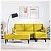 Divano Giardino con Panchina e Cuscini a Forma di L in Velluto Giallo,  Divano a Forma di L Giallo 173x131x67 cm in Velluto,  Panchina Gialla 113x57x39 cm in Velluto - Foto miniatura 2