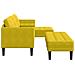 Divano Giardino con Panchina e Cuscini a Forma di L in Velluto Giallo,  Divano a Forma di L Giallo 173x131x67 cm in Velluto,  Panchina Gialla 113x57x39 cm in Velluto - Foto miniatura 7