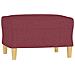 Set di Divani 3 pz con Cuscini Rosso Vino in Tessuto - Foto miniatura 5