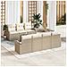 Set di Sofà da Giardino 8 Pezzi con Cuscini Beige in Polyrattan - Foto miniatura 2