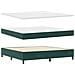 Letto Box Spring con Materasso e Panca Verde Scuro 200x200 cm Velluto - Foto miniatura 3