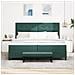 Letto Box Spring con Materasso e Panca Verde Scuro 200x200 cm Velluto - Foto miniatura 5