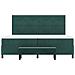 Letto Box Spring con Materasso e Panca Verde Scuro 200x200 cm Velluto - Foto miniatura 9