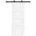 Porta Scorrevole con Set di Accessori 'ORKDAL'Bianca in Legno Massello di Pino - Foto miniatura 4