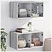 Mobili a Muro con Ante in Vetro 2pz Grigio Sonoma 68,5x37x35 cm - Foto miniatura 2