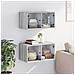 Mobili a Muro con Ante in Vetro 2pz Grigio Sonoma 68,5x37x35 cm - Foto miniatura 3