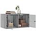 Mobili a Muro con Ante in Vetro 2pz Grigio Sonoma 68,5x37x35 cm - Foto miniatura 5