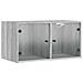 Mobili a Muro con Ante in Vetro 2pz Grigio Sonoma 68,5x37x35 cm - Foto miniatura 6