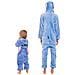 Pigiama Per Bambini Kigurumi Onesie Costume Stich Blu 115-125 - Foto miniatura 5