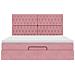 Struttura Letto Pouf con Materassi Rosa 160x200 cm Velluto - Foto miniatura 8
