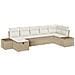 Set Divano da Giardino 7 pcs Beige 55 x 62 x 69 cm Poly Rattan - Foto miniatura 1