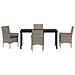 Set da Pranzo per Giardino con cuscino 5 pcs Grigio Poly Rattan - Foto miniatura 7