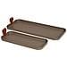 Vassoio Hn28 - Marrone - Metallo - 16,5x39,5x1,5 Cm - Foto miniatura 1