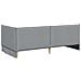 Cornice del letto ad angolo Grigio chiaro 90 x 200 cm Tessuto - Foto miniatura 7