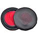2 Cuscinetti Auricolari Di Ricambio Compatibili Con Plantronics Voyager Series - Nero E Rosso - Foto miniatura 1