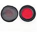 2 Cuscinetti Auricolari Di Ricambio Compatibili Con Plantronics Voyager Series - Nero E Rosso - Foto miniatura 3