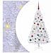 Albero di Natale artificiale Bianco 150 cm PVC e Acciaio - Foto miniatura 1