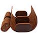 Custodia Porta Orologi In Pelle Pu Grana Litchi A 3 Scomparti - Custodia Da Viaggio Portatile Brown - Foto miniatura 2