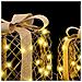 Scatola Regalo 3 pcs Bianco caldo 20 x 20 x 20 cm Rattan - Foto miniatura 5